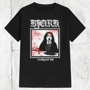 Retro Bjork Pop Singer Metal Style Music Fan T-Shirt